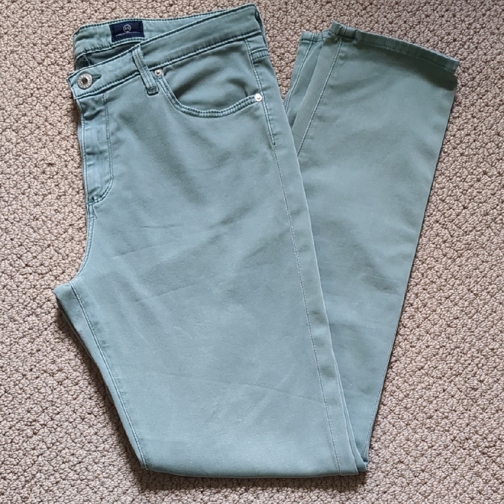 Adriano Goldschmeid Green The Prima Mid-rise Ciggarette Stretch Jeans